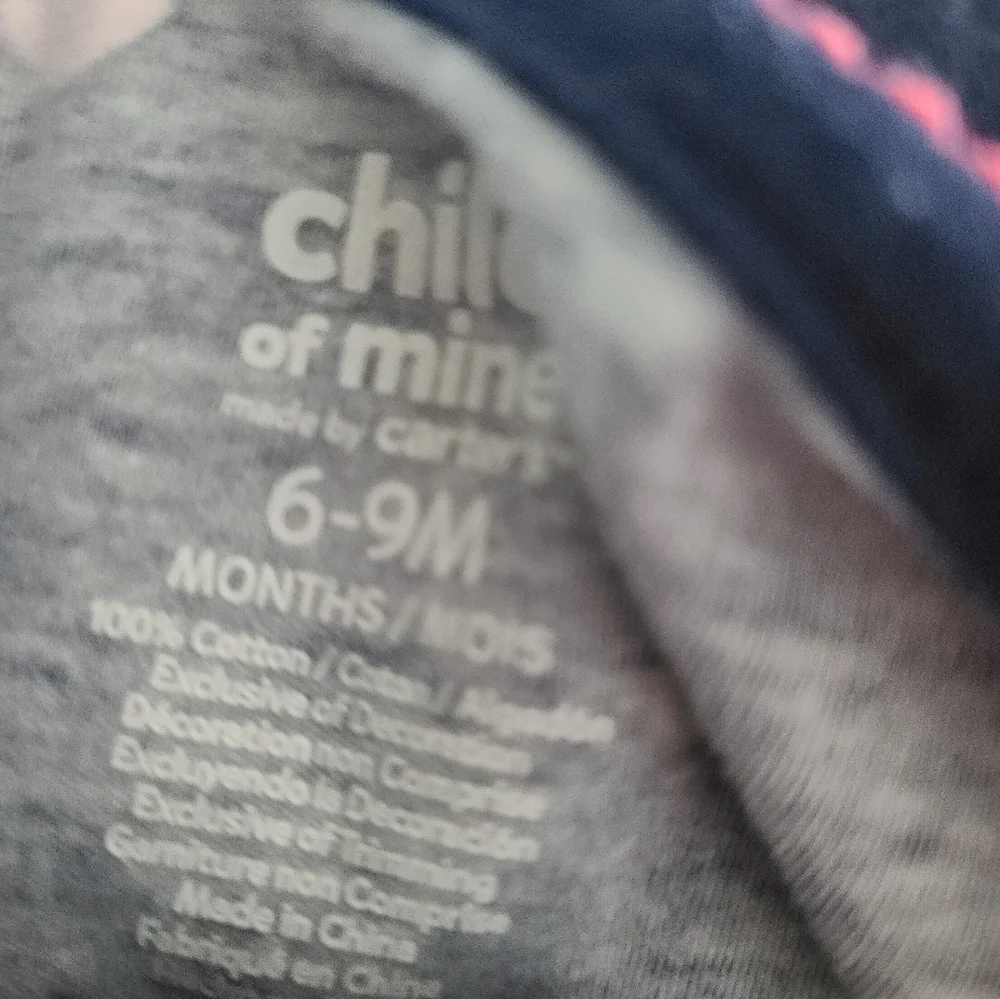 Onesies Baby Girl Bundle Lot Carter's Gerber Blue Pink Orange Size6-9 Months